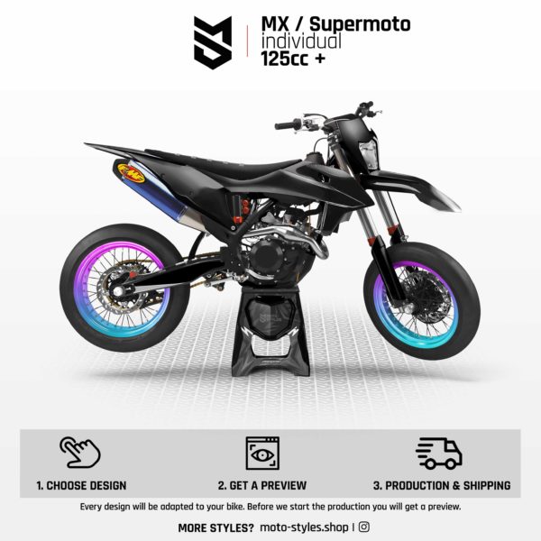 MX / Supermoto Dekor individuell 125cc+