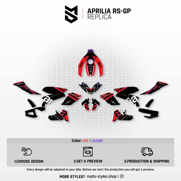 APRILIA RSGP REPLICA 22´ | Decal Set – Bild 2