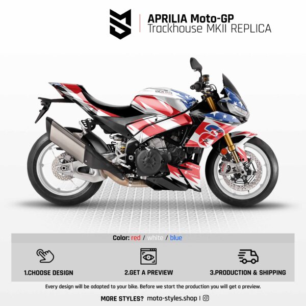 APRILIA Moto-GP Trackhouse MKII REPLICA | Decal Set
