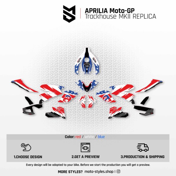 APRILIA Moto-GP Trackhouse MKII REPLICA | Decal Set – Bild 2