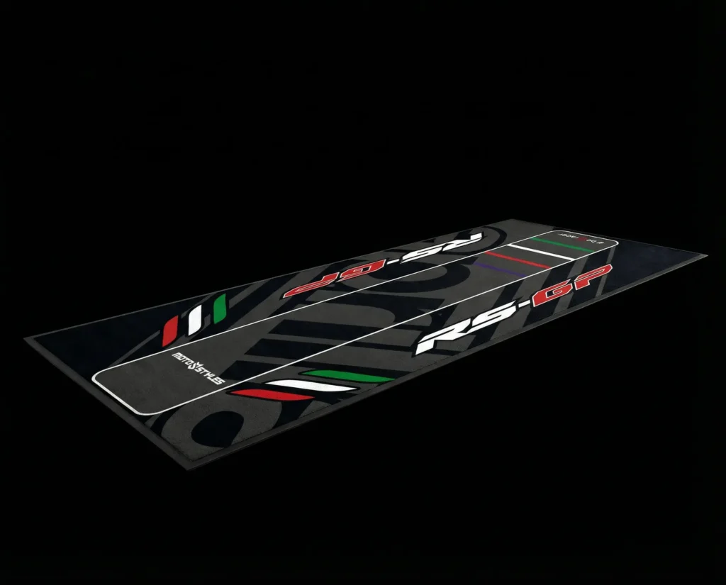 Motostyles_Motorradteppich_Pitmat_Werkstattmatte_Aprilia RS-GP tricolore